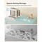 Jewelry Box Organizer Glass Mirror Necklace Ring Storage Velvet Lined Display Case